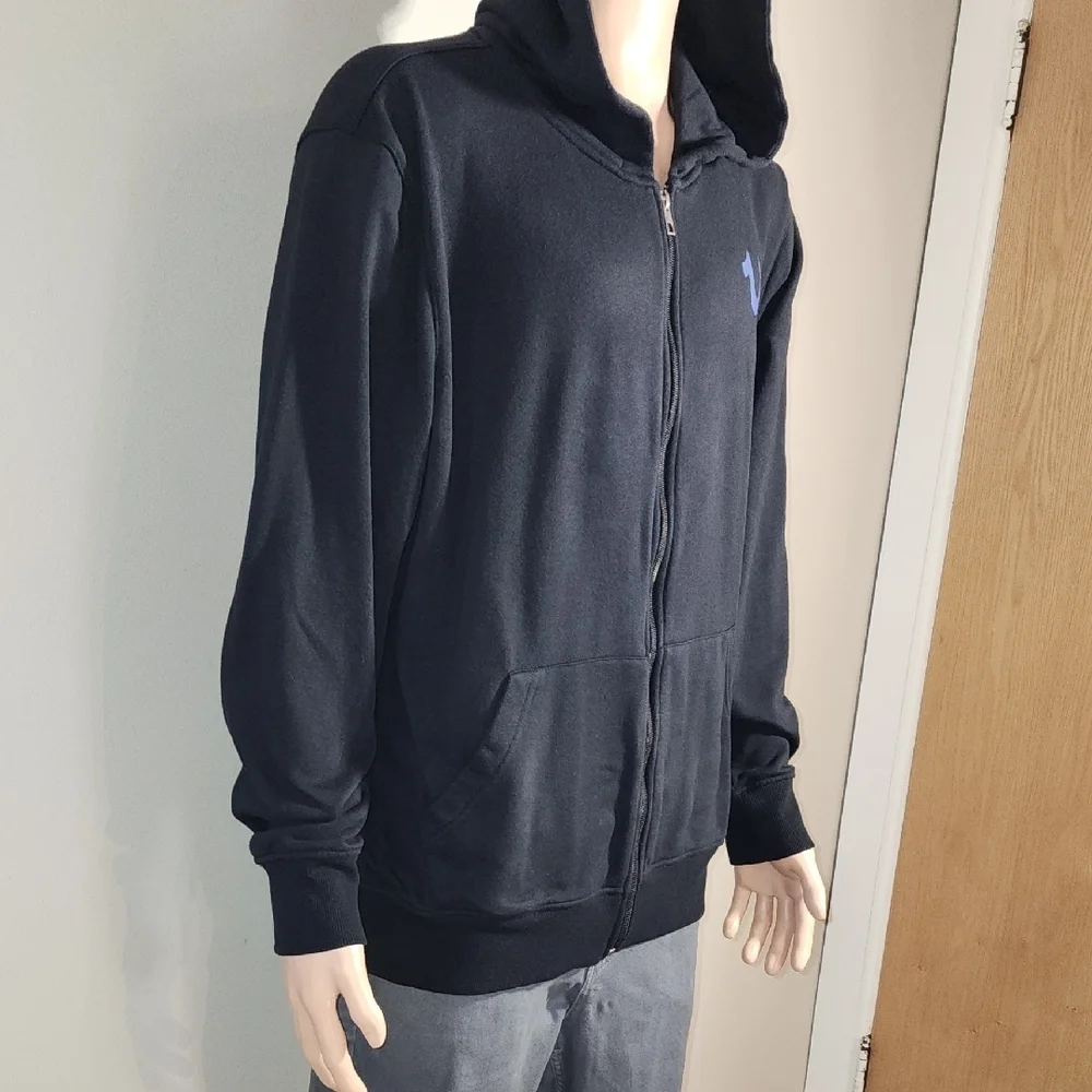 True Religion Black Zip-Up Hoodie